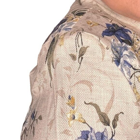Vintage Haband floral flax blend blazer size small‎ - Picture 5 of 11